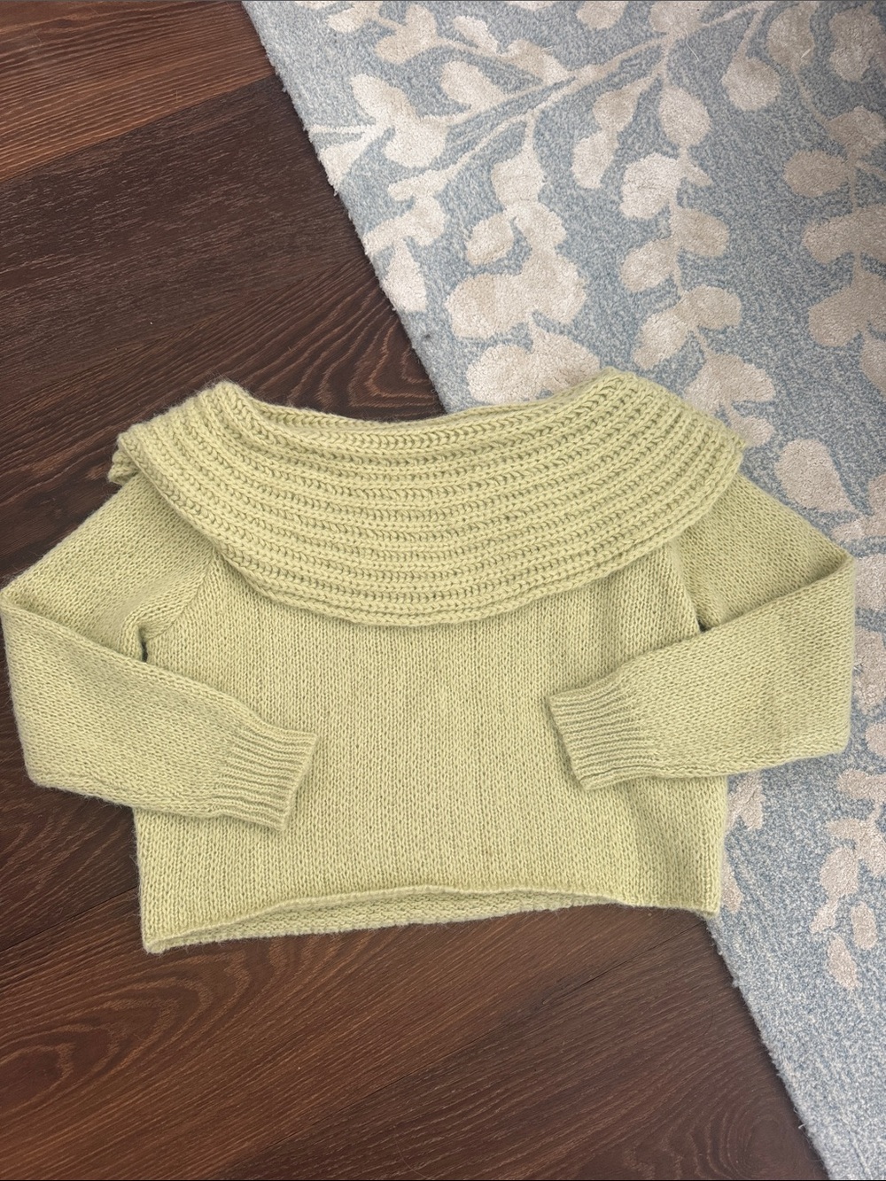 Selma Cowl Neck Sweater in Light Sage